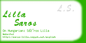 lilla saros business card